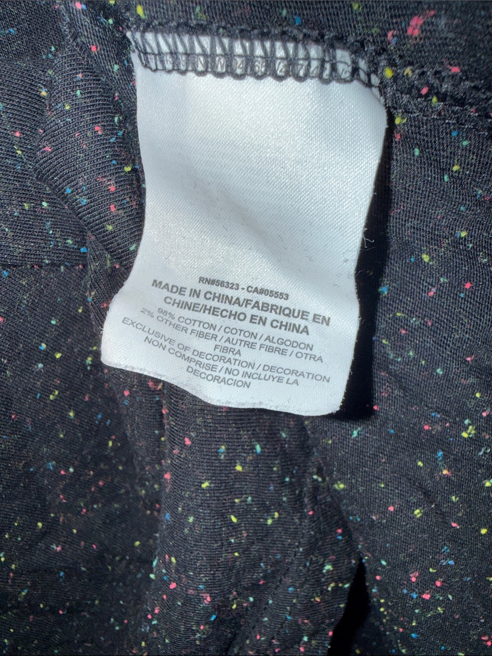 Nike Women's Size Medium Black Rainbow Speckle "Just Do It" Graphic - Picture 5 of 8